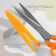 Scissors are universal, mowed blade, in a scabbard, 8 ", 20.5 cm, color mix