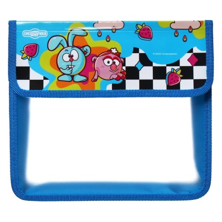 A5 notebook folder (240 x 205 x 40 mm), with Velcro valve, plastic/textiles, Hatber "Smeshariki"