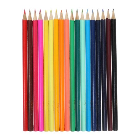 Pencils 18 colors "machine", wooden case, triangular-5