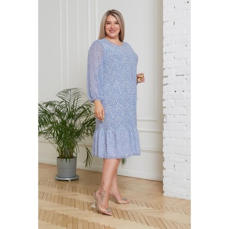 Women's dress, size 60, color light blue-3