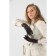 Gloves are female, dimensionless, without insulation, brown color