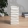 VAZ Coramics Table "Thiago" stripes, 19x9 cm, white