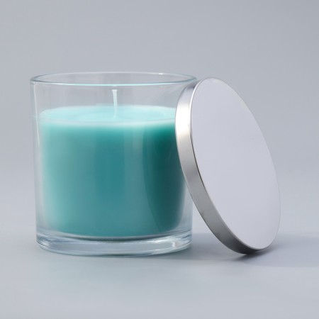Aromatic giant in a glass "turquoise sky", soy wax, 10x10 cm-1