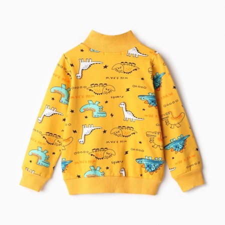 Sweatshirt for a boy, mustard color, height 104 cm-3
