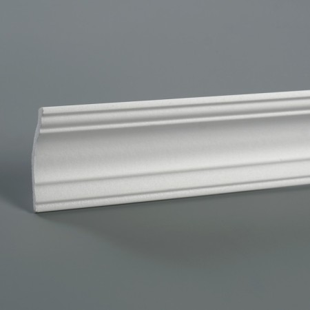 Ceiling skirting board 08018E, white 70x40x2000 mm-2