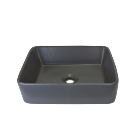 Sink 1010-Gm, 480 x 380 mm, without a hole for the mixer, without overflow, dark gray
