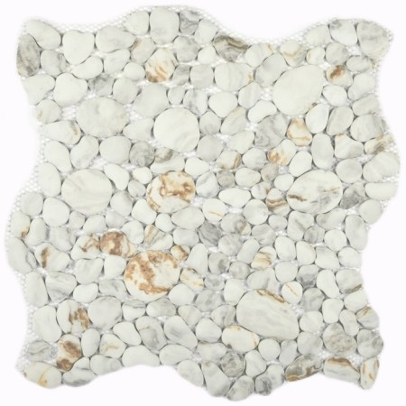 Glass mosaic Bonaparte Point Beige, 305x305 mm