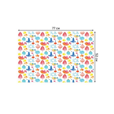 Bathroom mat “Christmas tree decorations”, anti -slip, size 52x77 cm-1