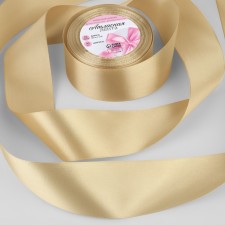 Satin tape, 50 mm × 23 ± 1 m, shampan # 123 color