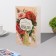 Postcard "On this beautiful day the anniversary!" pink background, peonies