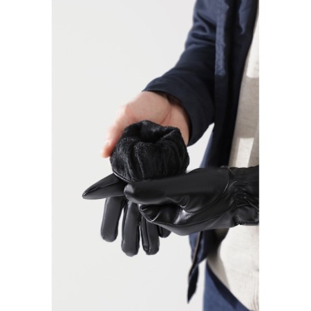 Gloves male, dimensionless, with insulation, black color-2