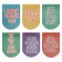 Magnetic bookmark 6 pcs "Robots", (25x35mm is folded), on the substrate