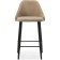 Harmar jama metal/velor, black/beige 46x53x90 cm