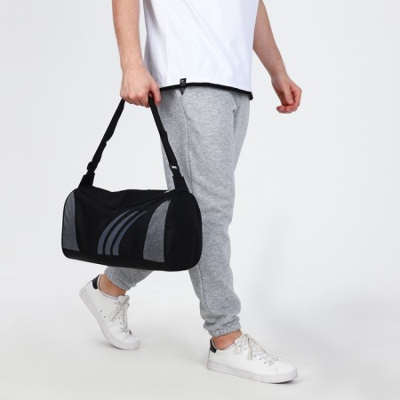 Sports bag with lightning, long belt, black/gray color-6