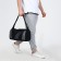 Sports bag with lightning, long belt, black/gray color