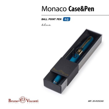 Ballic handle, 0.5 mm, BrunovisConti Monaco, blue rod, Soft Touch Wave, in case-6