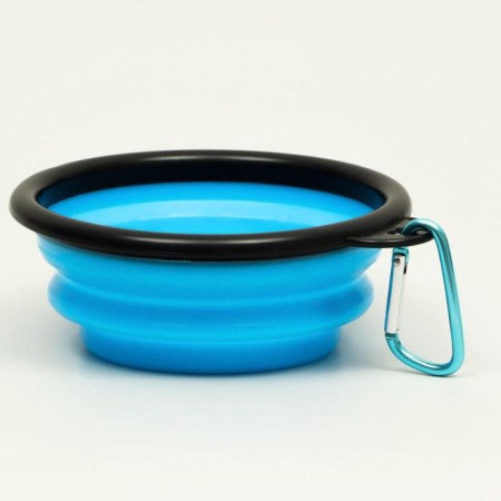Silicone bowl, folding, 250 ml, 11 cm, blue-3
