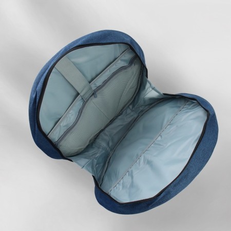 Embroidery bag, 2 compartments with lightning, with handles, d = 35 × 12 cm, color blue-2