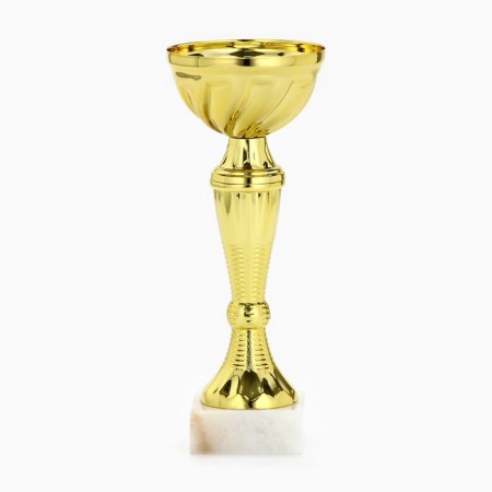 Cup 162, award figure, gold, stand stone, 17.8 x 7 x 5 cm.-2