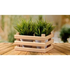 Polini Home Basket wooden box, natural color, 23x17x12 cm