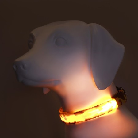 Collar with Militari's backlight 3 glow modes size L, Osh 48-60 x 2.5 cm yellow-1