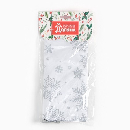 Apron shade snowflakes silver 70*80 cm, 100% p/e-9