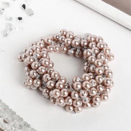 Hair elastic band "Pearl fairy tale" Cream-1