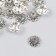 Decor hat for beads diam 1.2 cm Metal "Certificates" silver 1.4x1.4 cm
