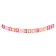 Girland "Happy Birthday!" Pink-golden background, 14 parts, 350 cm