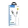 Hoco U115, Type -C - Lightning, 1.2 m, transparent data transmission, nylon braid, gray