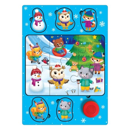 Puzzle wooden musical “Find and collect. New Year"