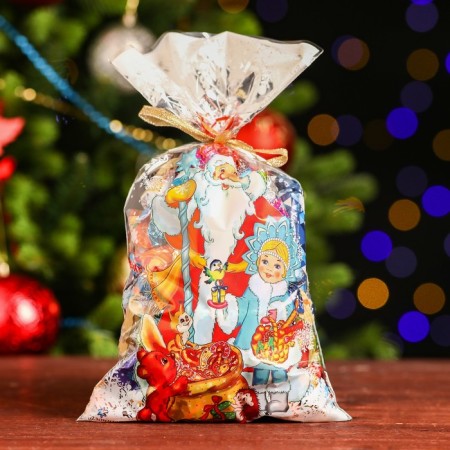 Gift package "Fairytale" 20 x 35 cm, colored metallized pattern-1