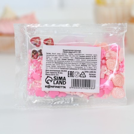 Sprinking Figure: “Hearts and roses”: white, pink, red, 25 g.-7