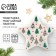 New Year! New Year's ceramic stand for a tea bag "Winter Forest", 8.7 x 8.7 cm, white color