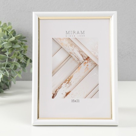 Photo frame Plastic Gallery 15x21 cm, 636461 white with gold (plastic screen)-6
