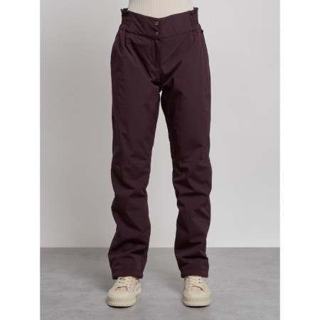 Warmed female trousers, size 48, dark-bearded color-4