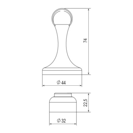 Упор дверной магнитный DSM-45 ABG-6, цвет зеленая бронза-1