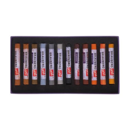 Pastel dry Soft set 12 colors, Brauberg Art Classic "Graphics"-2