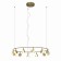 Suspended chandelier Mantra Shell, Led, 2650lm, 3000k, 300 mm, gold color