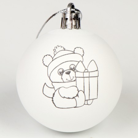 Set for creativity. New Year's balls for coloring "Magic Gift", 2pcs-3