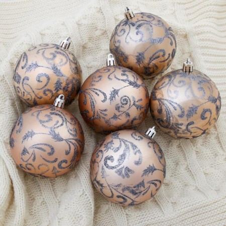 Set of balls Plastic D-8 cm, 6 pcs "Cassandra"