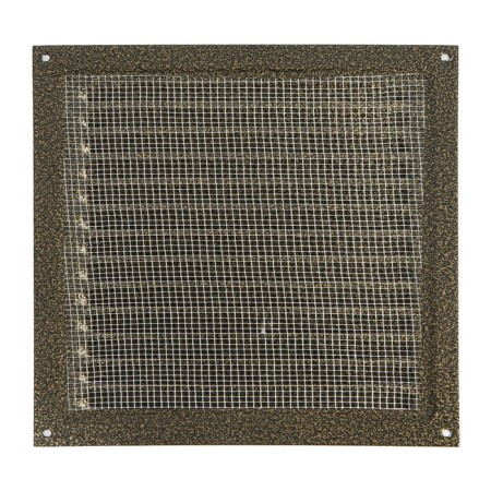 Ventilation grate Zein Lux RM2525Z, 250 x 250 mm, with a grid, metal, gold-5