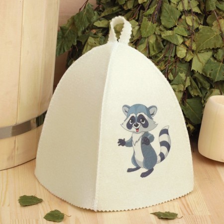 Bath cap with children's thermal traffic "Raccoon"