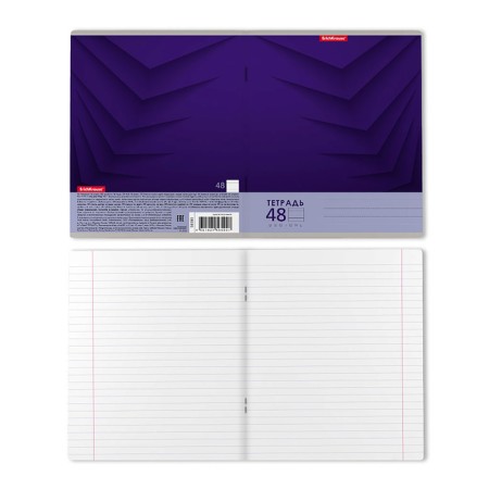 Notebook of 48 sheets in the Erichkrause "Duotone Next", cover coated cardboard, an offset block 100% whiteness, mix-6