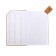 Lotted diary, 120x200 mm 128 sheets, leatherette, gray block 70 g/m2, lies, refuge with a colored button, beige