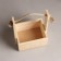 Wooden Kashpo, 15 × 12 × 9.5 (25) cm "Congratulations", handle rope, engraving