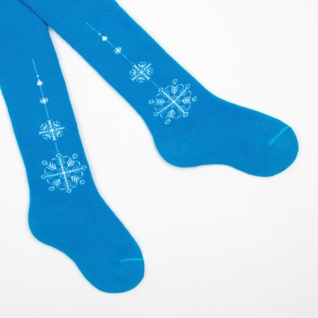 Pantyhose baby terry, turquoise color, height 104-110 cm-1