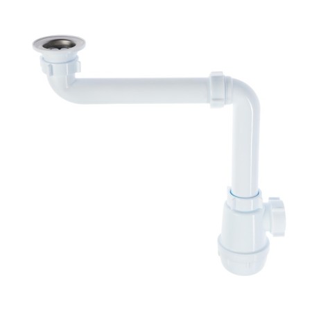Siphon for sipi "Ani Plast" A5000, 1 1/2 "x40 mm, displaced, with a stainless steel with a grate d = 70 mm