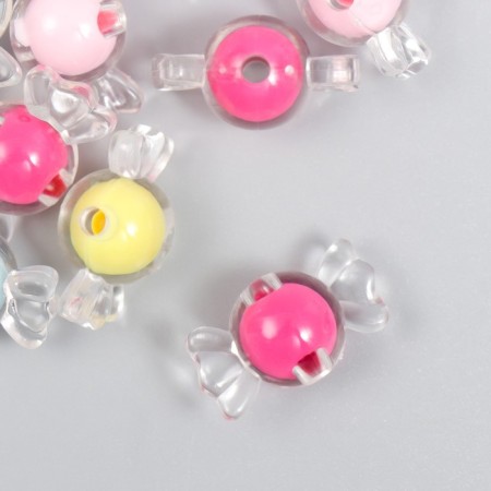 Plastic beads "Fands - the internal color of the assorted" gloss 20 g 1.2x2.1 cm-1