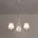 Suspended chandelier Citilux "Rowena" CL427130, 65x65x65 cm, 3x60W, E14, white color